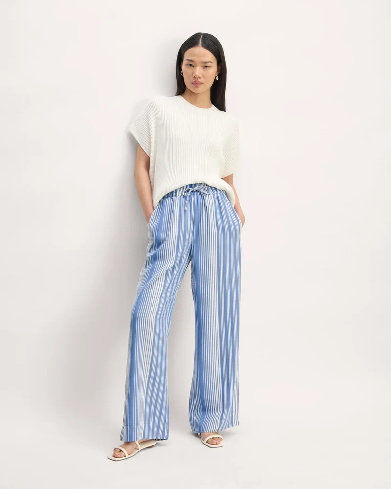 The Wide-Leg Pant in Butterlite | Granada Sky Blue / Bone