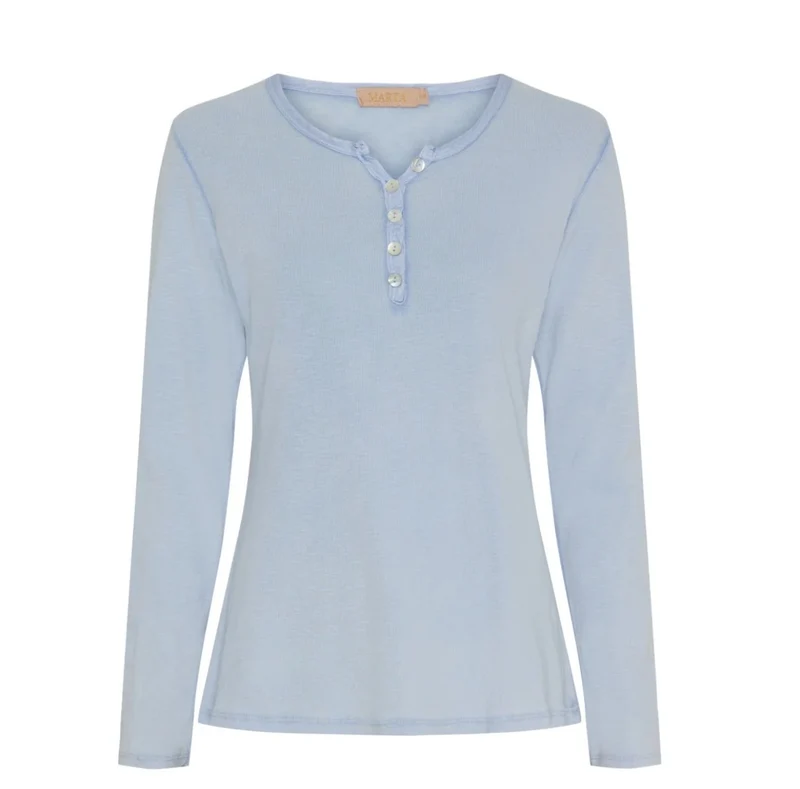 Basblus med knappar - Blue