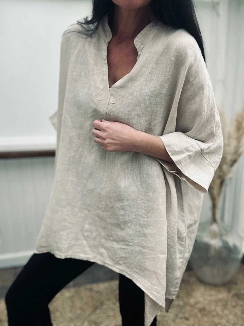 Blus i linne – Oversize