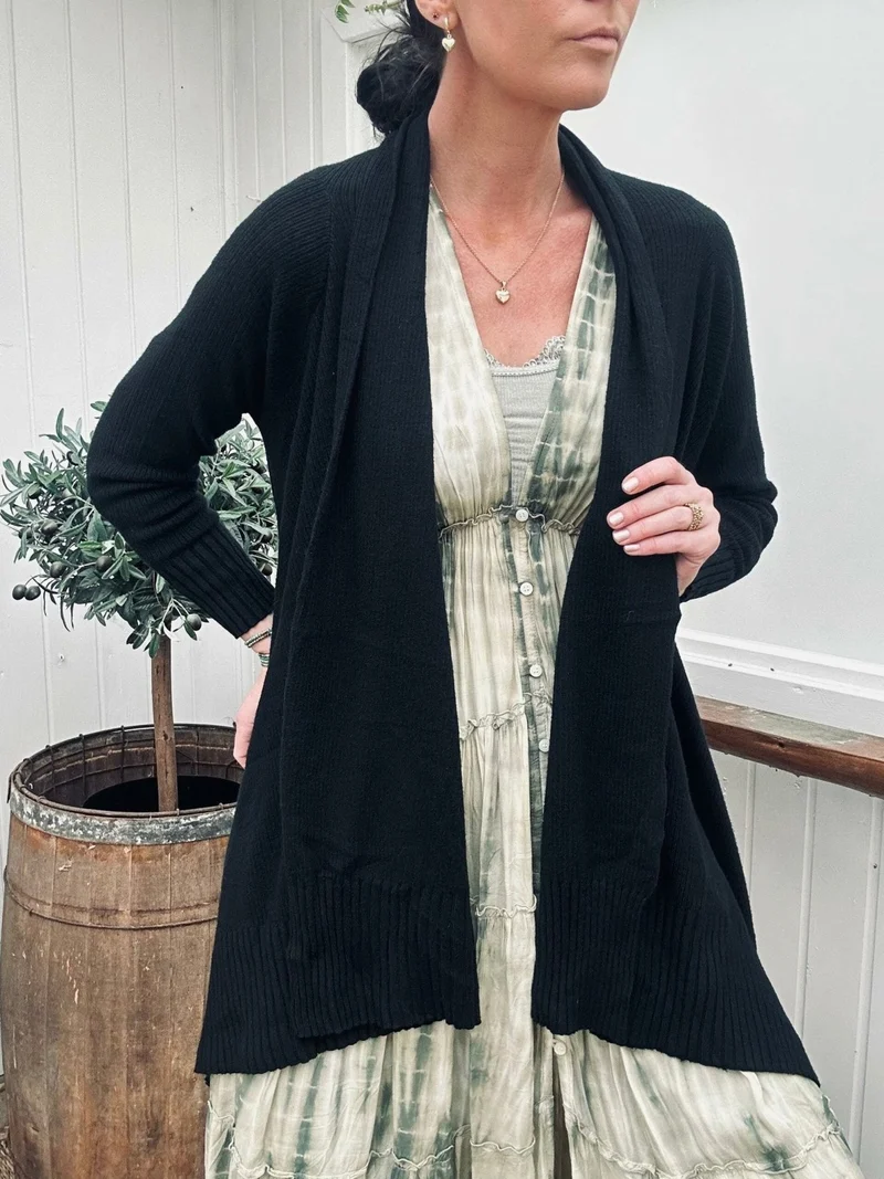 Cardigan Long style - Black