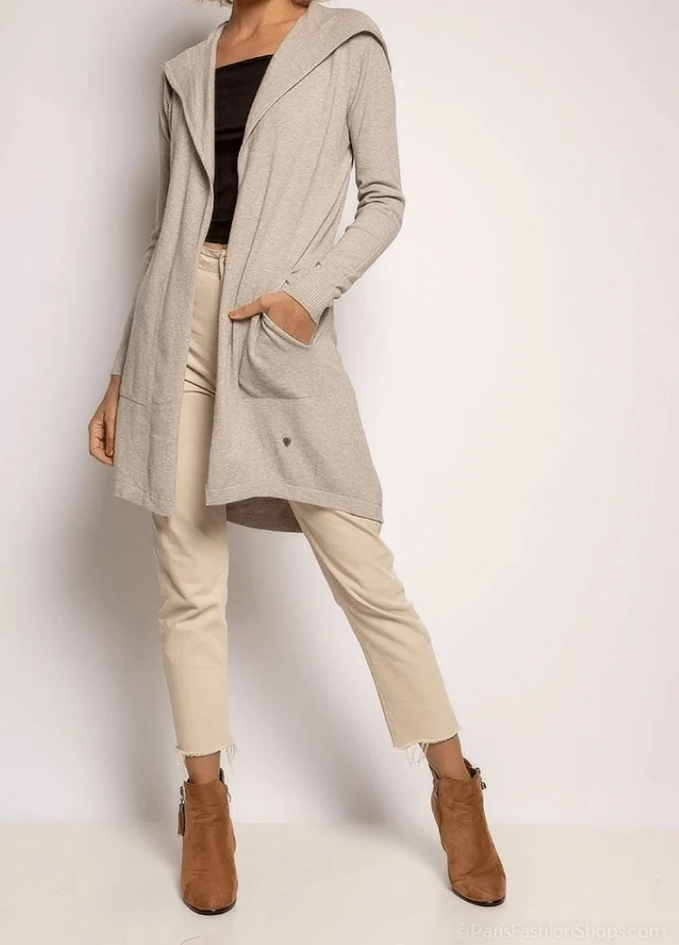 Cardigan / Jacka – Soft taupe