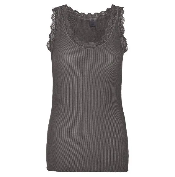 Topp med spets - Daily Dark grey