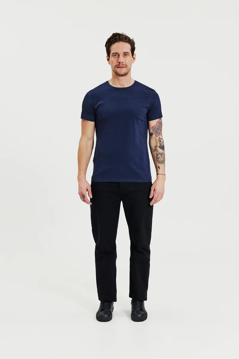 Crew-Neck Slim Dark Navy