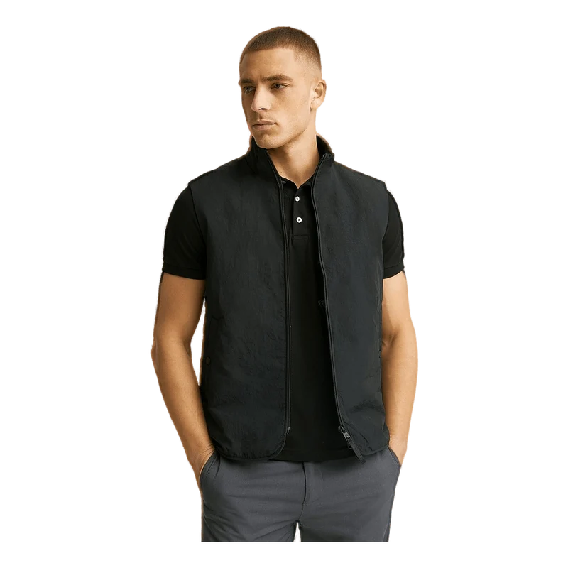 Crinkle Nylon Vest Ck