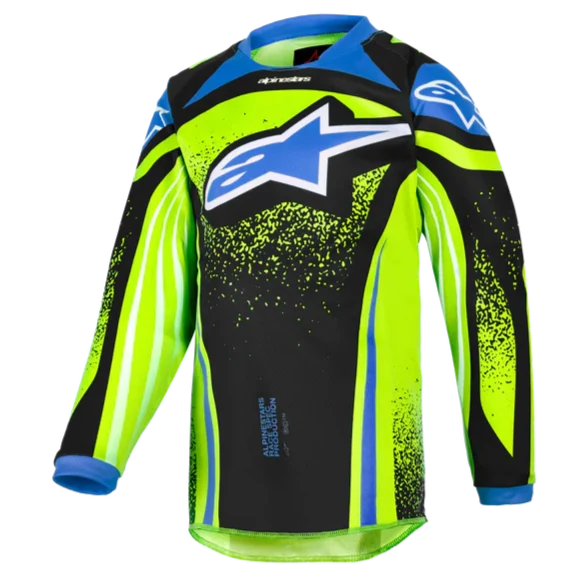Alpinestars 2026 Kids Racer Nomur Jersey Dark Navy/Yellow Fluo/Blue