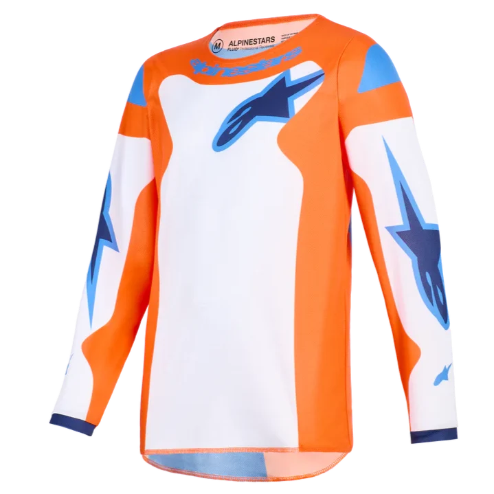 Alpinestars 2026 Youth Fluid Grid Jersey Orange/Ucla Blue