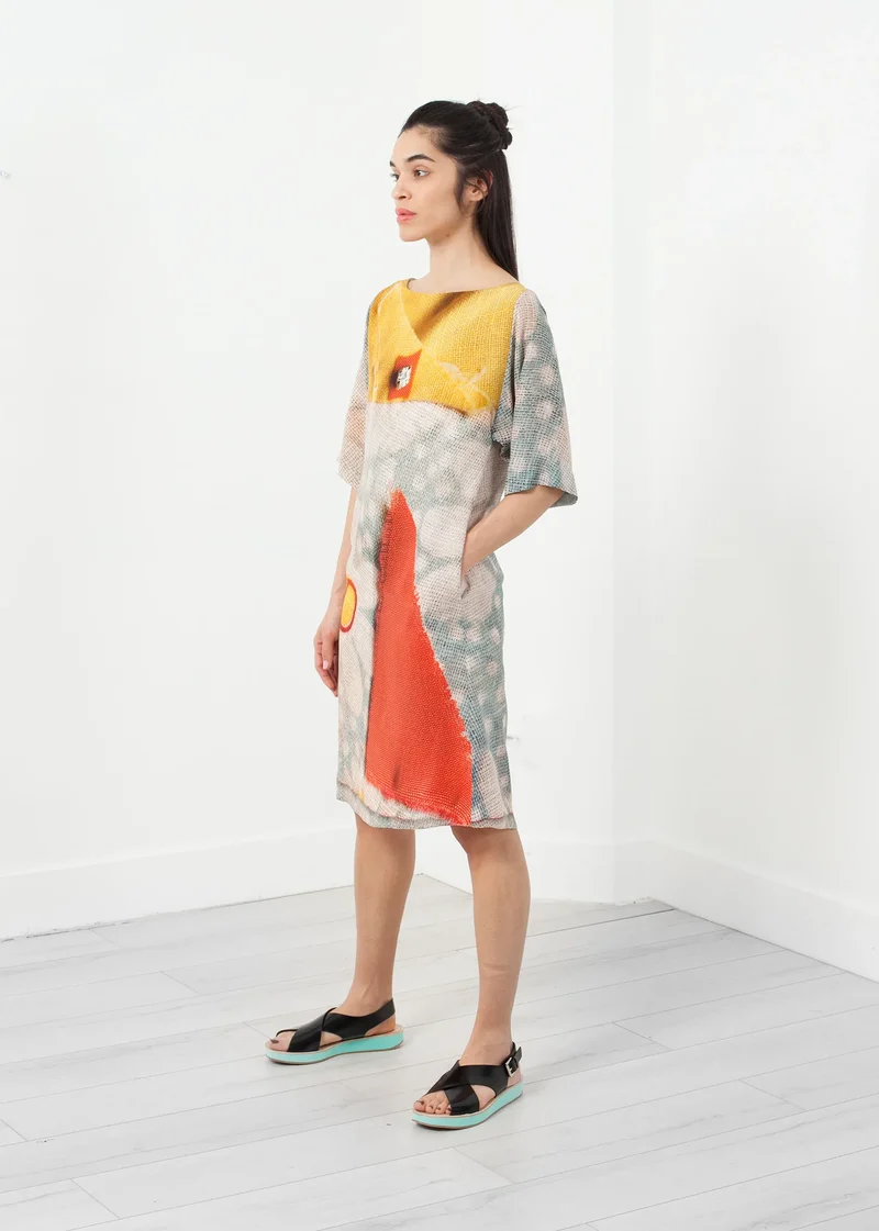 3/4 Sleeve Kimono Dress