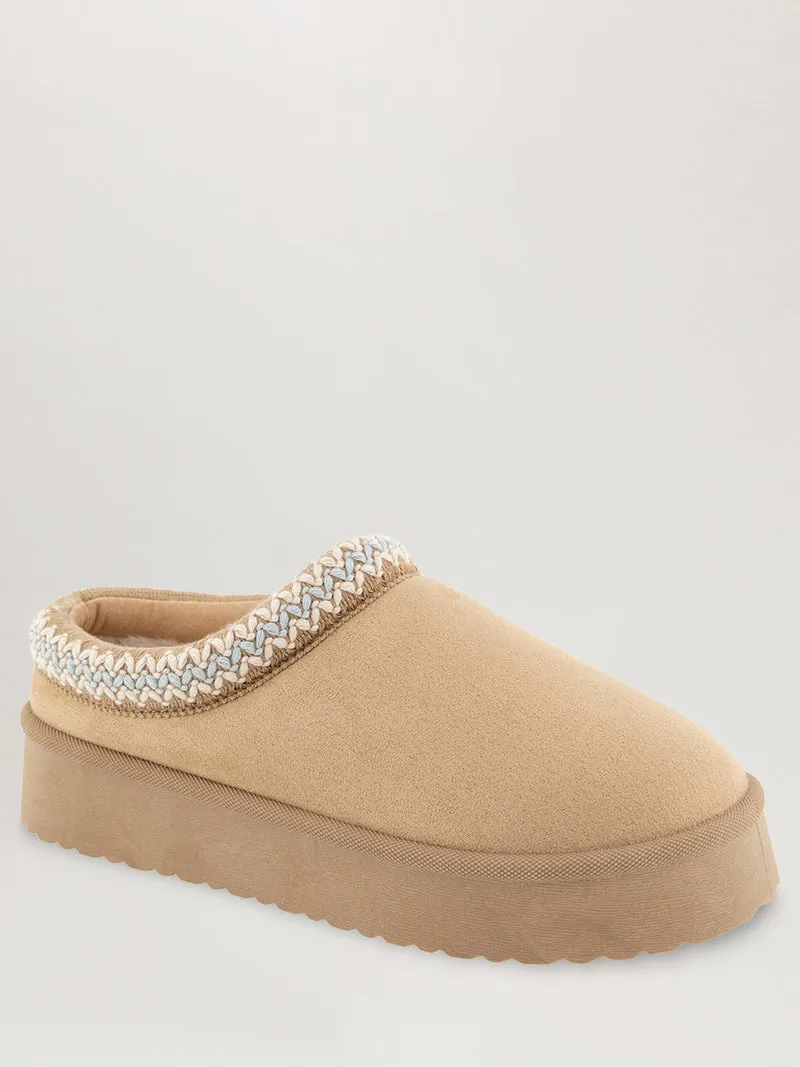 Jade Faux Suede Platform Clog