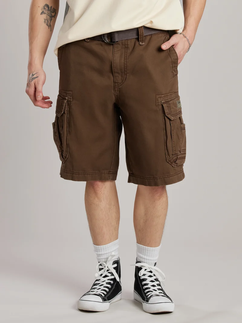 Survivor Mens Belted Cargo Shorts