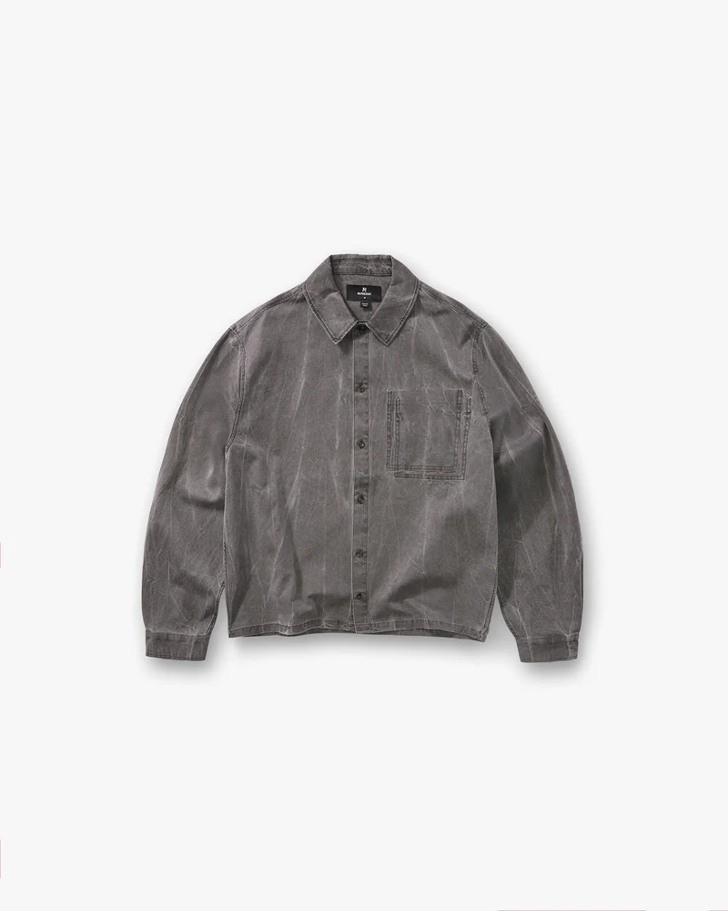 Washed Cotton Shirt - Jet Black