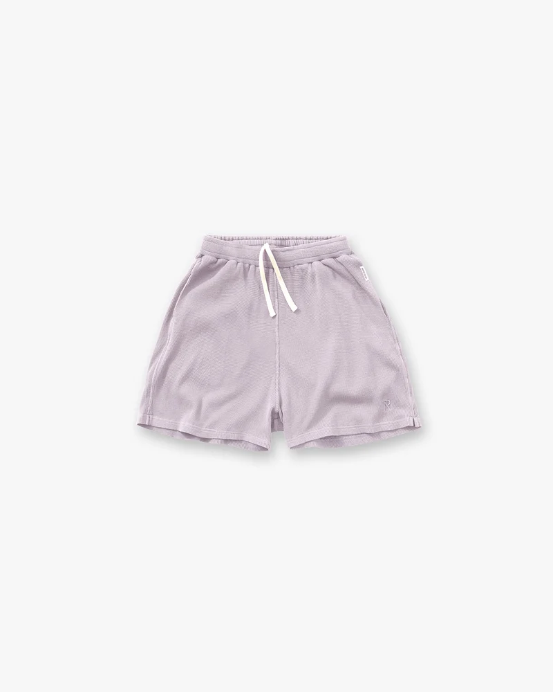 Initial Waffle Shorts- Mist