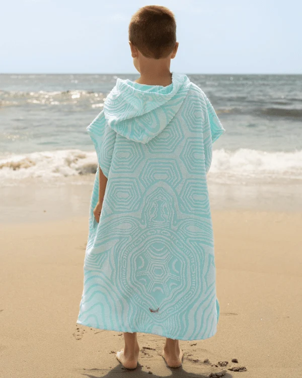 Geo Turtle Hooded Poncho Youth