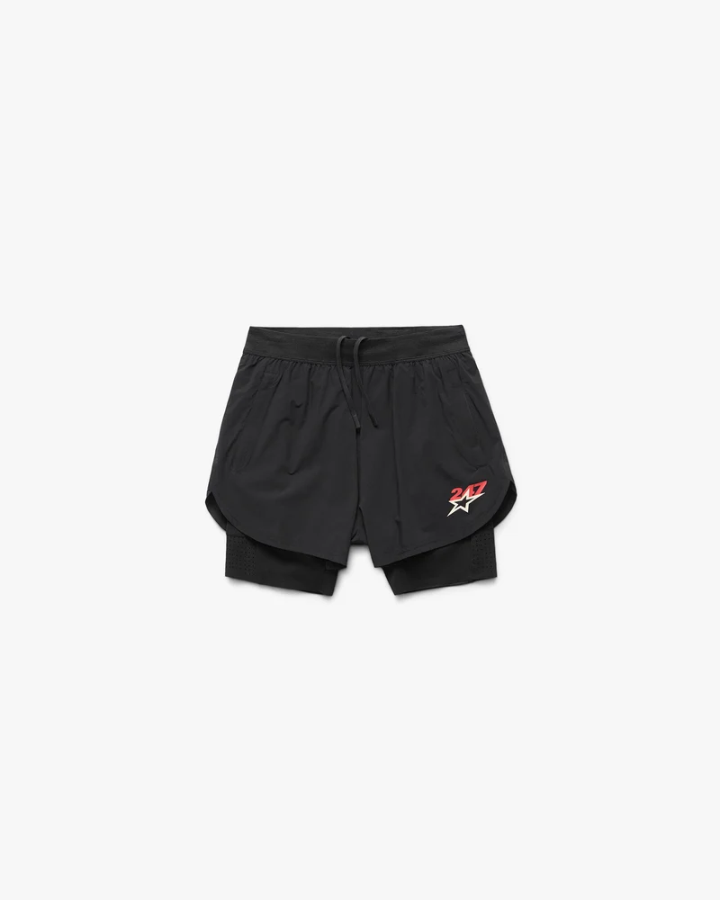 247 Hybrid 2-In-1 Short - Jet Black