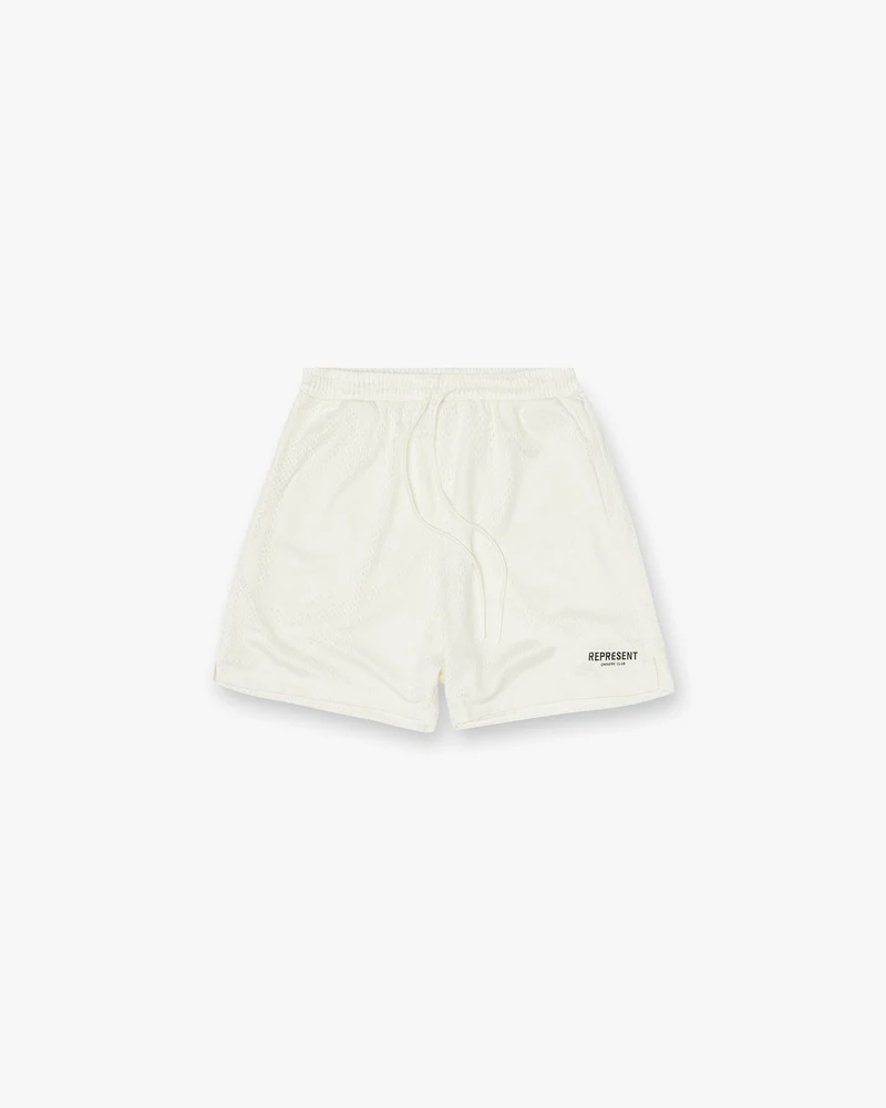 Represent Owners Club Mesh Shorts - Flat White