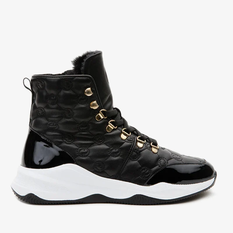 The Cambridge Black Quilted Leather Ankle Women Boot Final Sale!