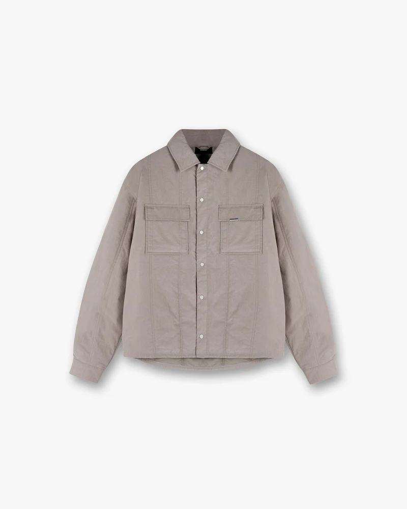 Quilted Overshirt - Mid Grey