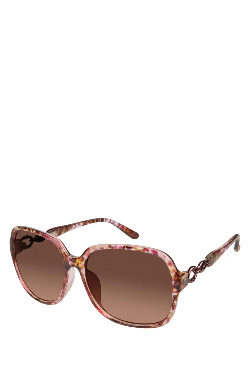 Floral Pink Square Sunglasses