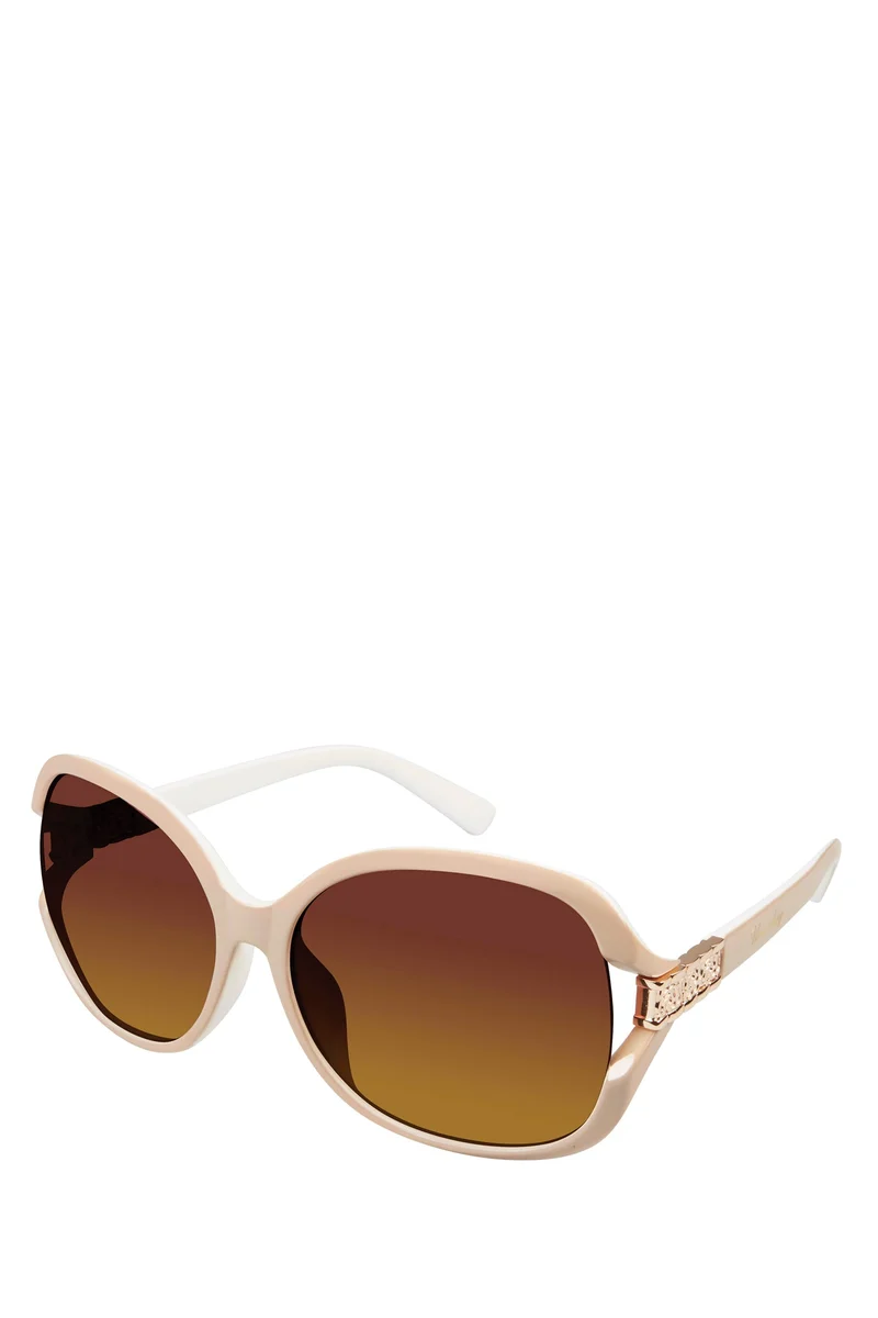 Glam Nude Oval Sunglasses