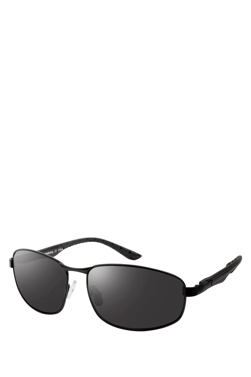 Sleek Black Rectangular Sunglasses