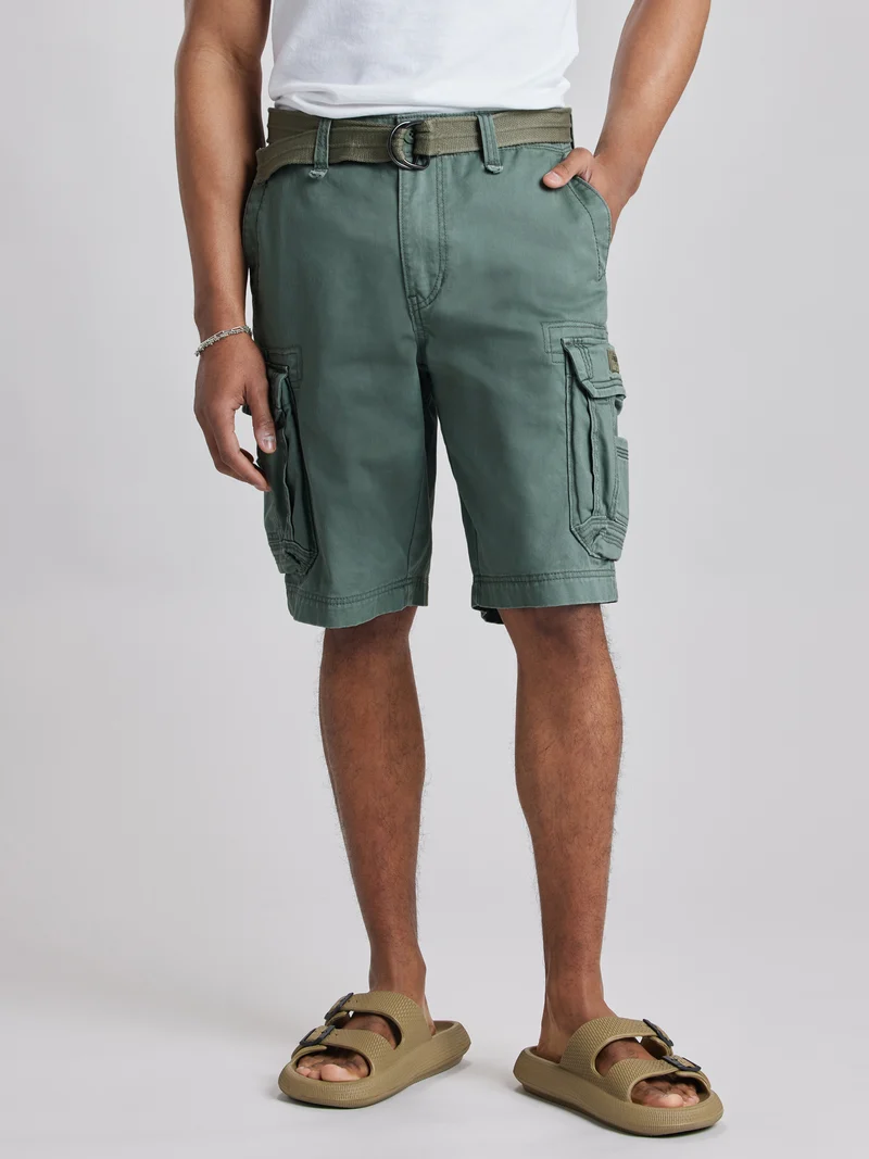 Survivor Mens Belted Cargo Shorts