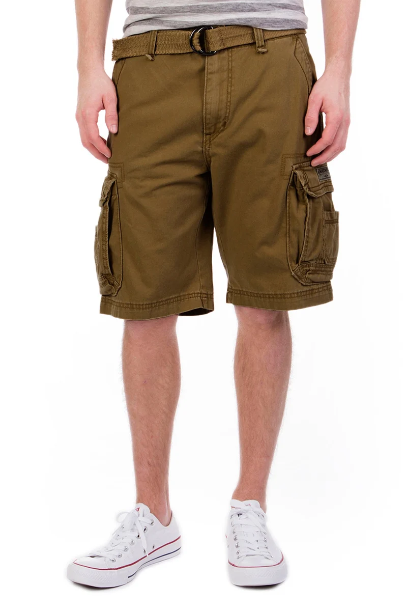 Survivor Mens Belted Cargo Shorts