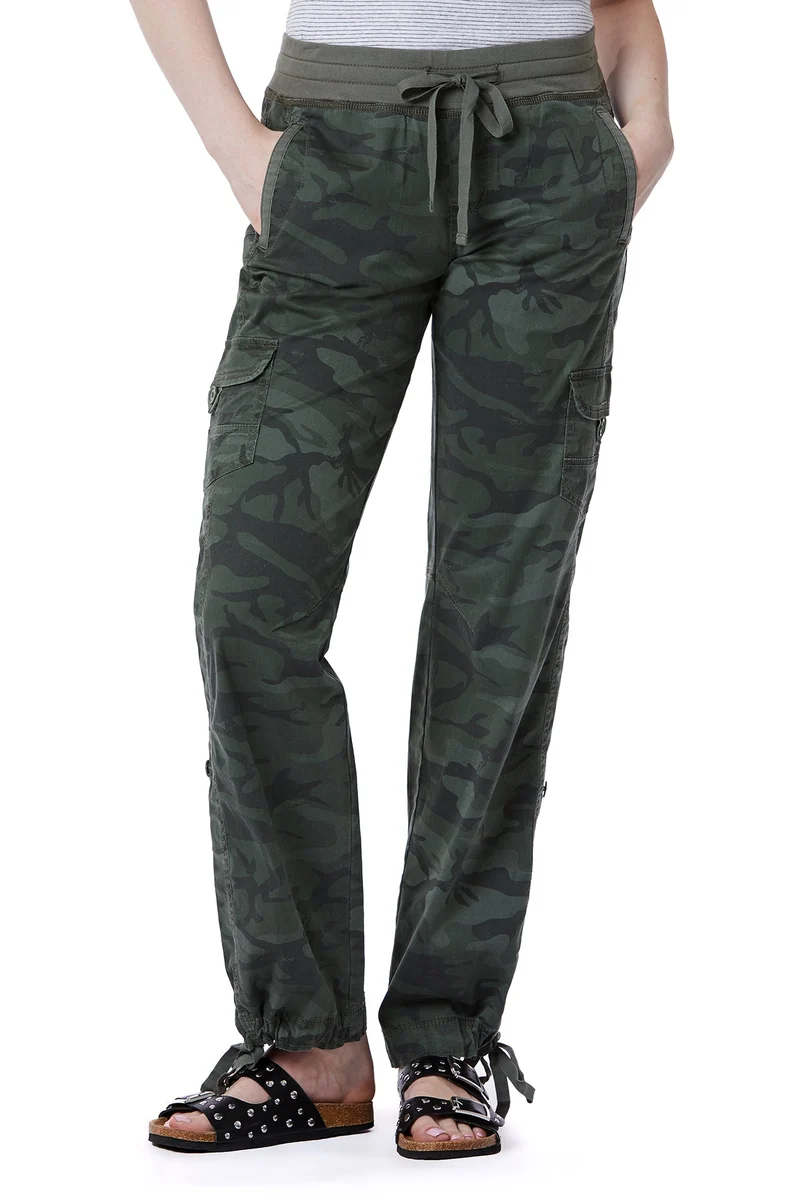 Lilah Green Camo Convertible Pant