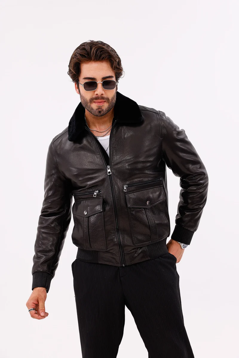 The Ardent Black Lambskin Men Leather Jacket
