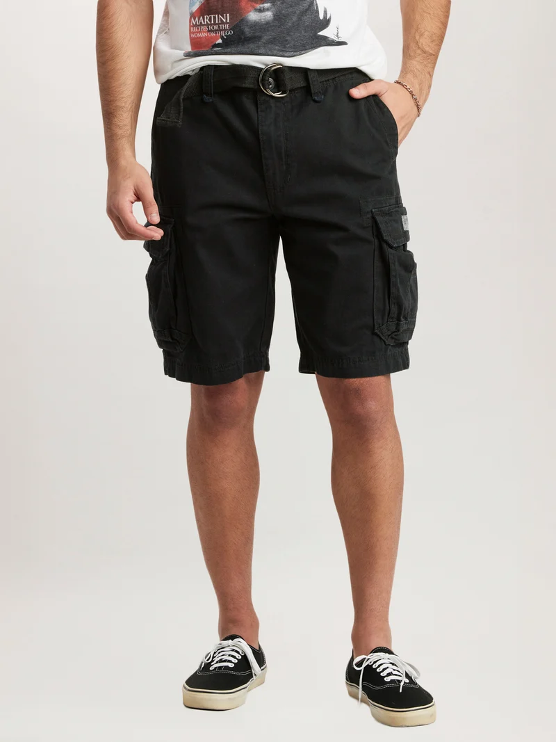 Survivor Mens Belted Cargo Shorts