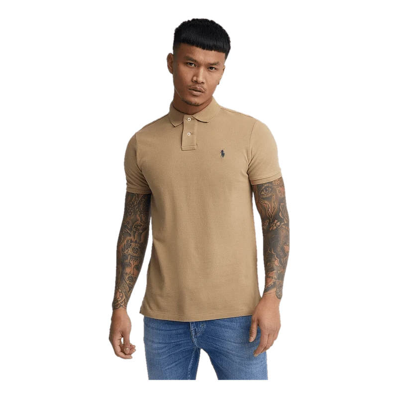 Polo Ralph Lauren Custom Slim Fit Mesh Polo 150 Boating Khaki C5956