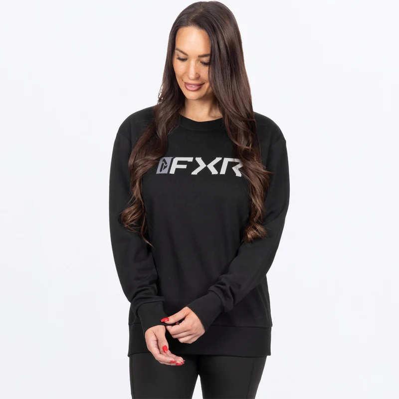 Women's Mitered Cotton Crewneck Sweatshirt