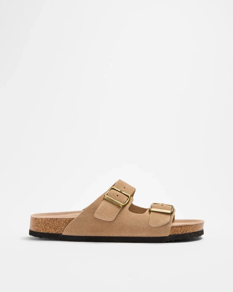 Sandales Double Strap Beige