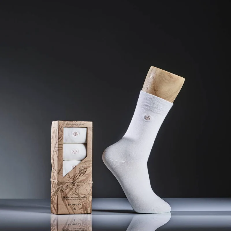 Classic Dress-Socks 5-Pack Bamboo (38-45) White