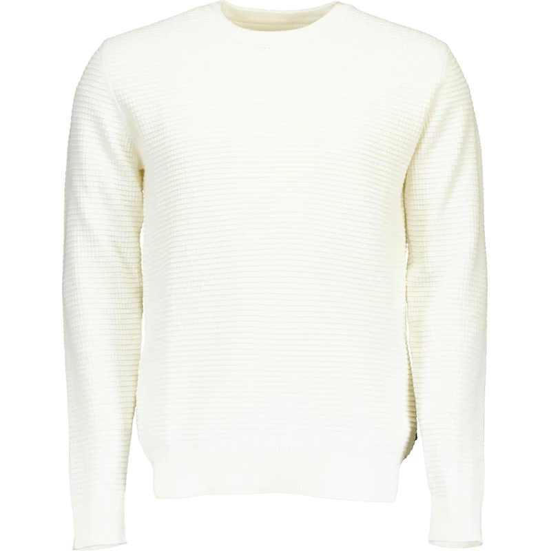 Structure O-neck Knit L/s Whi