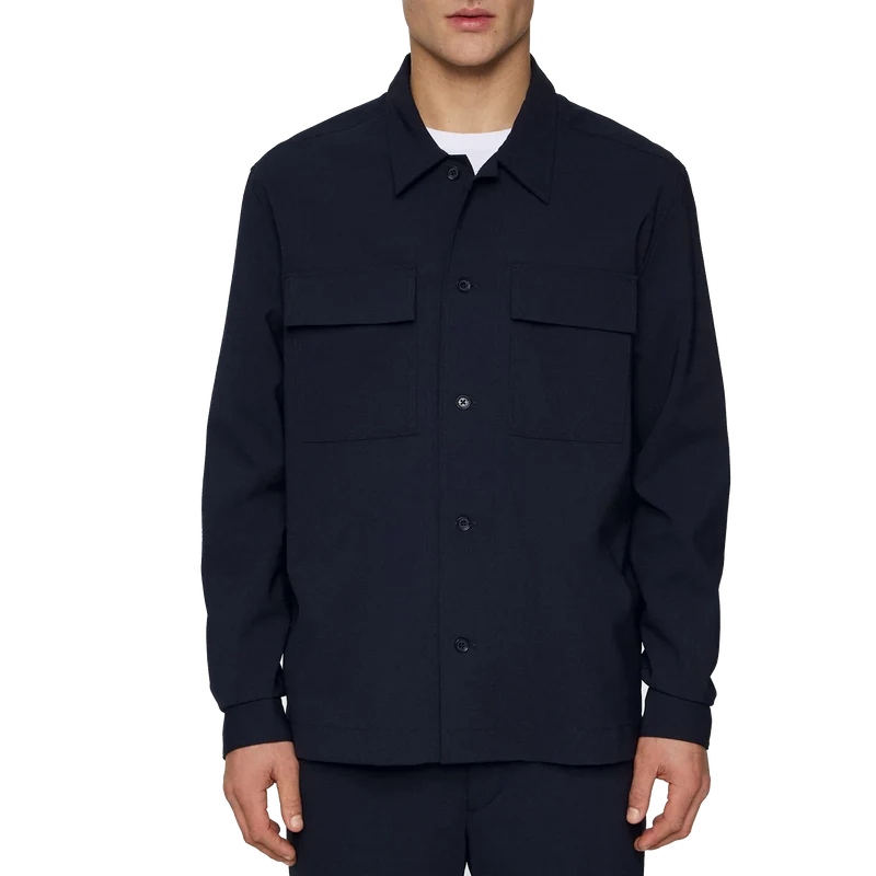 Reid Drape Overshirt Jl Navy