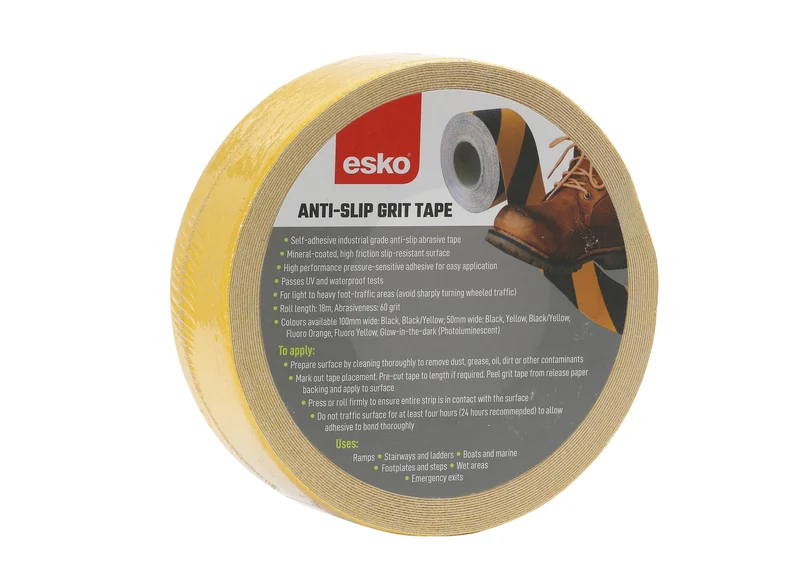 ESKO GRIT TAPE Anti-Slip Tape, 50mm x 18m, Yellow