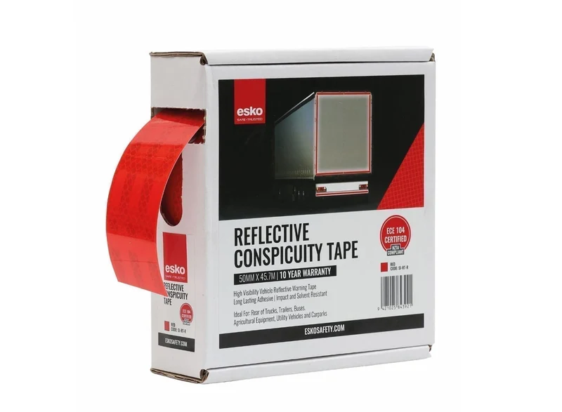 ESKO premium Conspicuity Tape, ECE 104 certified, Red, 50mm x 45.72m