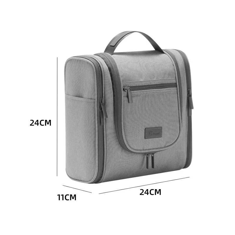 Grey Hanging Travel Toiletry Bag