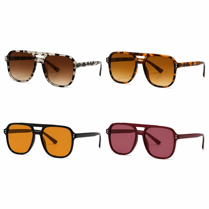 4-Pair Y2K Aviator Sunglasses Style 2