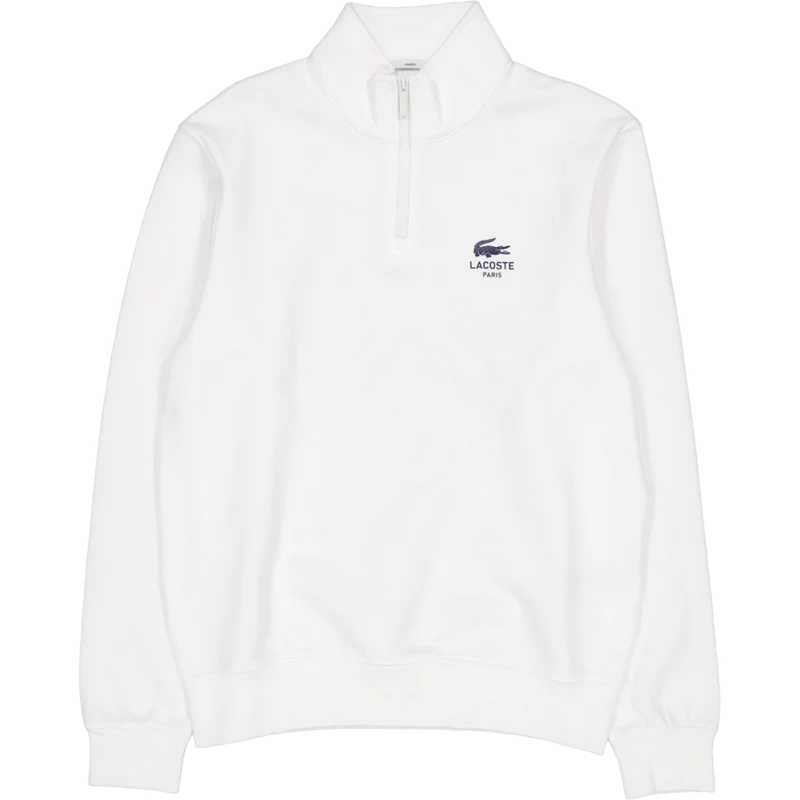 High Neck Zip-up Print Sweatsh White 70v