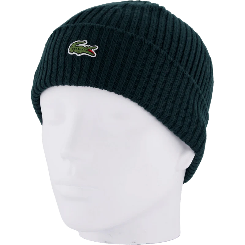 Rib Knit Brushed Wool Beanie Sinople Green Yzp