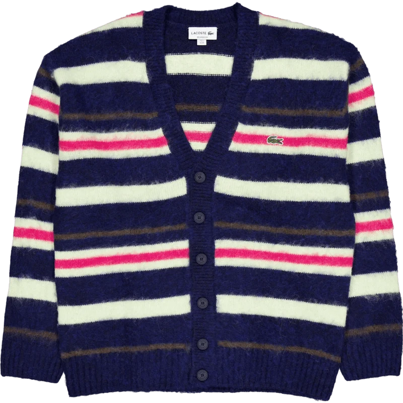 Relaxed Fit Striped Alpaca Woo Navy Blue/pollen 0-bigarr