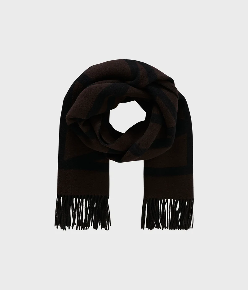 Myrtheiw Logo Scarf (900013073 CHOCOLATE TORTE LOGO)