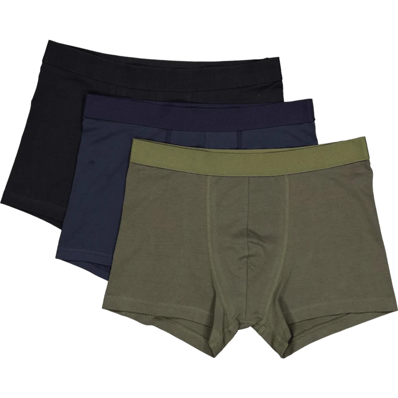 Boxer-Brief 3-pack Black, Navy Blue, Army Green