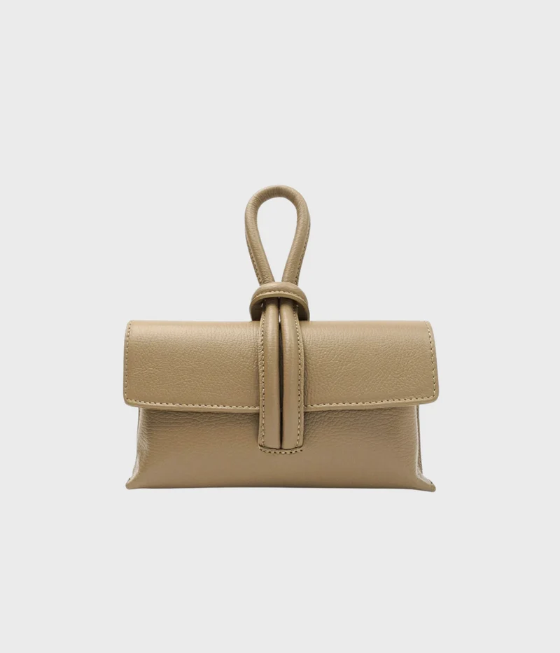 Miniväska I Läder. (Taupe)