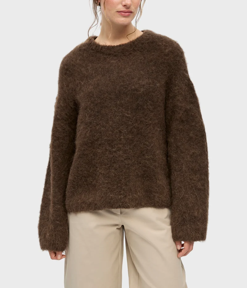 Objharry L/S Lo Knit Pullover Noos (Carafe Detail:Melange)