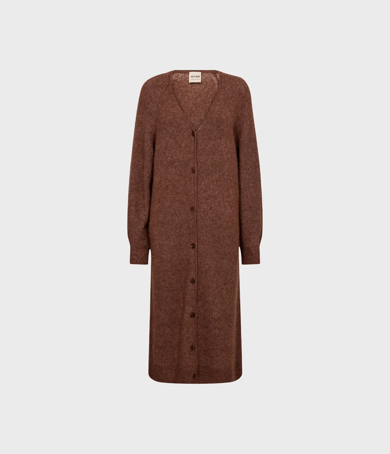 Mmthora Longline Cardigan (199 Downtown Brown)