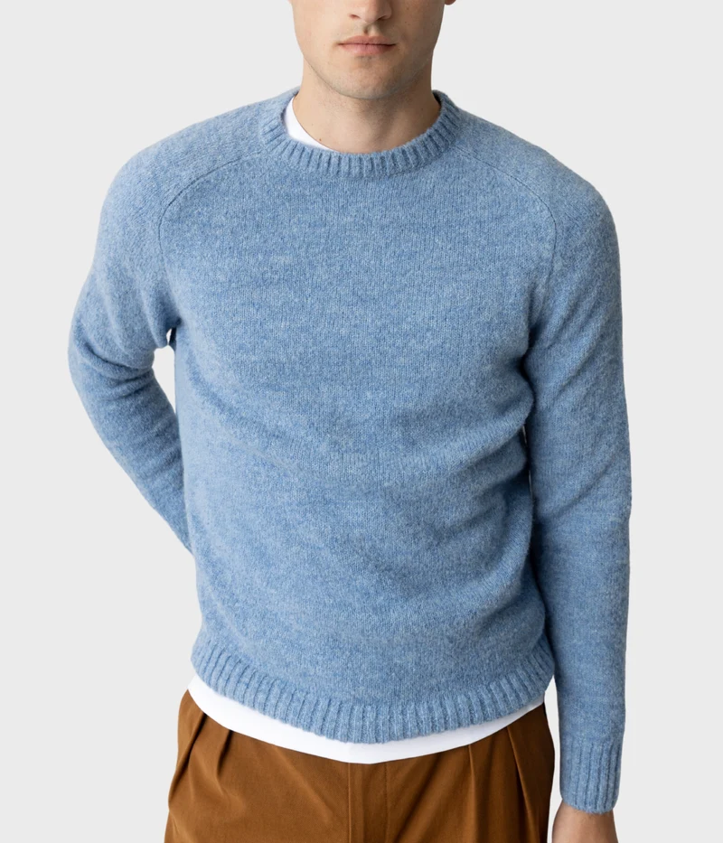 Mmgcarlos Crew Neck Knit (924 Light Blue Melange)