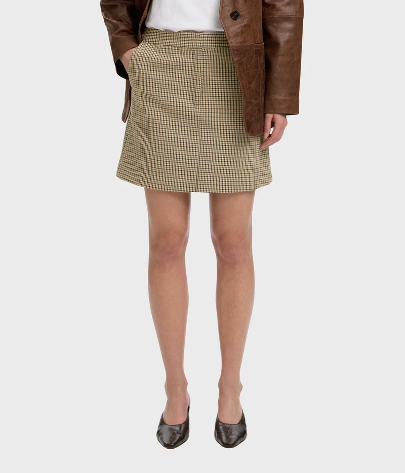 Slwelara Mw Mini Skirt (Monks Robe Checks:CHECKS)