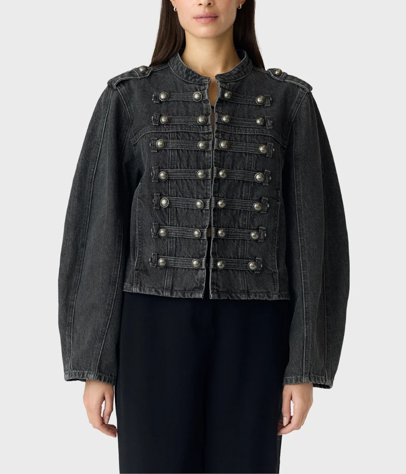 Yassky Ls Denim Jacket - Story (Dark Grey Denim)