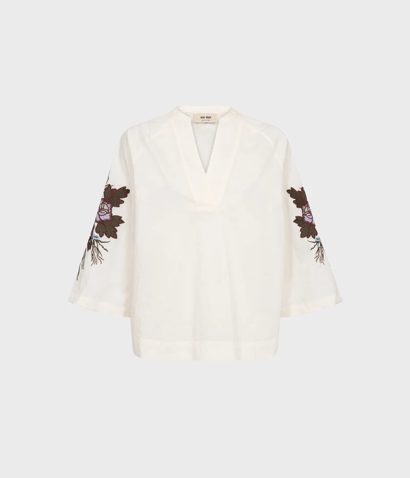 Mmaleysa Popli Blouse (180 Ecru)